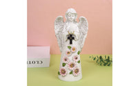 LED Lights Solar Angel Statue Automatic On/deactivate Lighted Angel Figurine Weather Resistant for Balcony, Patio, Gravesite