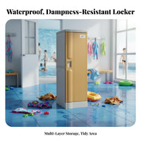 Rustproof ABS Plastic Locker Long-Lasting Plastic Locker Multifunctional Changing Room Cabinet Large Capacity for Gym, Swimming Pool, School, Office