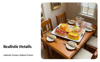 1/6 Scale Dollhouse Food Model Realistic Dessert and Bread Miniature Tray