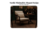 Wear-Resistant Upholstered Armchair and Table Group Sturdy Frame Commercial Furniture Easy to Clean Cafe Seating High-Density Cushioning for Restaurant Managers, Business Owners, Customers, Book Bar, Small Eatery, Reception Area