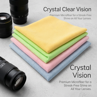 Microfiber Suede Cleaning Cloths for Glasses Eyeglasses, Double Sided Lens for Camera Screens, Washable Reusable, 7.9 x 7.9 Inch