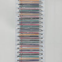 Transparent Pockets Numbered Writing Instrument Pocket Chart White Nylon Wall Hanging Writing Instrument Organizer Metal Grommets Stitched Edges