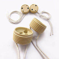 Light Fitting for Bathroom Lighting and Kitchen Lighting, Ceramic Lamp with GU10 Lamp Holder, VDE Certified 2A 250V Ceramic Base, 15cm Wire