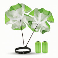 Double Canopy Resistance Parachutes Running Parachutes with Adjustable Belt Heavy-Duty for Athletes, Sprint Exercises