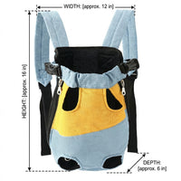 Dog Backpack and Cat Backpack Portable Pet Carrier, Canvas Front Facing Design with Shoulder Strap, Large Capacity Travel Hiking Pet Gift Bag
