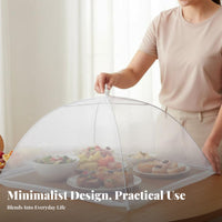 Extra Large Mesh Food Cover Foldable Mesh Food Cover Umbrella Portable for Home Cooks, Picnic Goers, Indoor Use, Dining Room, Garden Parties