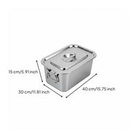Stainless Steel Ice Bucket Multi-Use Square Ice Bucket Household Container for Barbecue