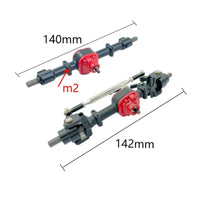 2 Pieces Metal Front Rear Axle Set Heavy Duty RC Car Axle Assembly Easy Installation Hobby Supply for Outdoor Adventure