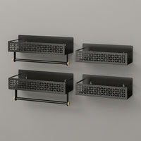 Fridge Organizer and Hanging Rack for Apartment Students, Carbon Steel Wall for Small Spaces