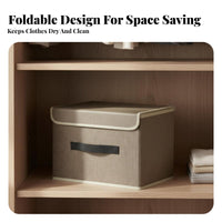 Foldable Storage Box with Lid Particles Proof Foldable Clothes Organizer Foldable Clothes Organizer Space-Saving for Women