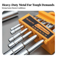 Chrome Vanadium Steel Through-Hole Elbow Wrench High Hardness Through-Hole Wrench Set Increased Twisting Force for Mechanics, Tight Areas