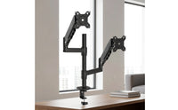 360° Rotation Articulating Monitor Arm Space Saving Articulating Desk Mount Full Motion Adjustable Monitor Arm Mechanical Coil for Office, Gaming Setup