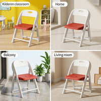 Foldable Backrest Stool Small Bench Household Low Stool Children's Non-slip Stool Thickened Living Room Shoe Changing Stool Kindergarten Chair