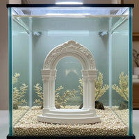 Waterproof Roman Column Aquarium Decor Realistic Roman Column Aquarium Ornament Small Miniature Archway Decorative for Tabletop Display