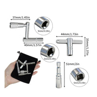 4 Pieces All in Single Drum Key Set Compact 4 Piece Drum Key Set Easy to Use Music Tool Portable for Drummers, Percussion Players