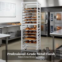 Commercial Pastry Cart Rust-Verify Rolling Bun Pan Rack Rust Verify Stainless Steel Tray Rack for Caterers, Home Cooks, Hotel, Cafeteria