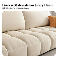 Rounded Sofa Modern Minimalist aesthetic Living Room Furniture abrasionResistant Sectional Couch for Apartment Dwellers, Small Spaces, Lounge Area, Bedroom