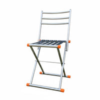 Foldable Design Cross-Frame Strap Chair With Back Support Folding Seat Heavy-Duty Portable Seating Non-Slip Feet for Anglers, Campers, Fishing, Outdoors Trips, Picnics