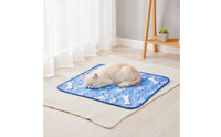 Pet Cooling Mat with Paw pattern Quilted Dog Cooling Mat Padded Cats, Indoor