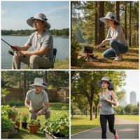 Solar Fan Hat Breathable Sun Hat with Fan Adjustable for Fishing, Camping