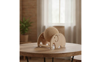 Rope-Wrapped Elephant Cat Scratching Toy Space-Saving Wooden Cat Scratching Ball Stable Pet Furniture Long-Lasting for Cats