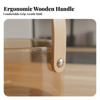 Glass Ice Container with Handle Sturdy Ice Container Beverage Tub with Handles Easy to Clean Portable Drink Chiller Tub Wide