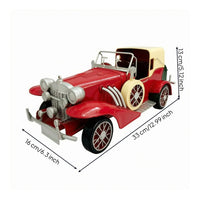 Handmade Retro Desktop Ornament Painted Finish Vintage Car Ornament Glossy Vehicle Decor Non-Electric