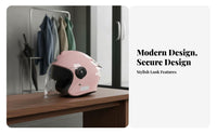Motorcycle Half Helmet 3C Certified Electric Vehicle Helmet Four-Season Impact-Absorbing Headwear for Commuters, City Commuting, City Exploration
