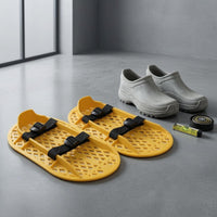 Perforated Concrete Polishing Shoes Adjustable Straps Floor Finishing Shoes Flat Sole Floor Polishing Shoe Wear-Resistant