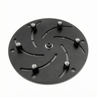 Curved Radial Slots Self-Centering Wood Lathe Chuck Six Clamping Posts Wood Lathe Chuck Plate 250 Mm