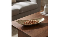 Hammered Aluminum Tray Easy to Store Boat-Shaped Tray Gift Idea Home Decorative Piece