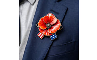 Remembrance Memorial Day Badge Decorative Lapel Badge Gift Accessory Enamel for Veterans Families, Ceremonies, Parades