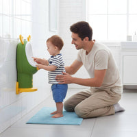 Easy to Clean Boys Standing Urinal Height Adjustable Wall Mount Kids Urinal Funny Aiming Target for Toddlers, Bathroom