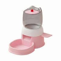 Press Pet Feeder Compact Pet Feeder with Transparent Storage Container Easy to Fill Manual Food Dispenser for Kitchen, Apartment