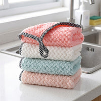 Oil Resistant Dish Cloths for Washing Up, Microfibre Cloth 25cm x 25cm, Highly Absorbent Tea Towels, Machine Washable Microfibre Construction