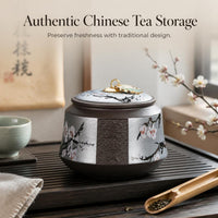 Purple Clay Tea Caddy with Alloy Seal Lid for Tea and Dry Goods Storage