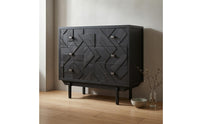 Raised Legs Wood-Grain Drawer Cabinet Square Pulls Freestanding Cupboard