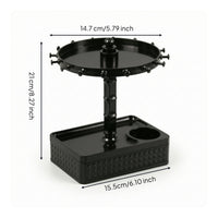 Rotating Jewelry Organizer Desktop Rotating Earring Stand Compact for Bedroom