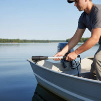 30 Horsepower Outboard Engine Extension Handle Black and Silver Tiller Extension Handle