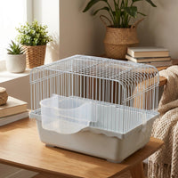 Hanging Bird Feeder featuring A Container, Attachable Parrot Feeder and Bird Cage Accessory