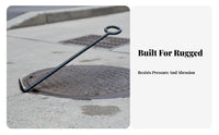 Heavy Duty Manhole Cover Hook Long-Lasting Steel Construction Manhole Cover Lifter High Load Capacity for Maintenance Personnel, Warehouses