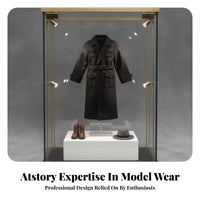 1/6 Scale Outerwear Coat Coat Waist Belt Black Doll Outerwear Coat Coat Tailored