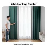 Room Darkening Blackout Curtain 95% Light Blocking Grommet Top Blackout Curtain Thermal Insulated Window Covering Energy Saving for Rotating Workers, Homeowners, Parents, Bedroom, Balcony, Nursery, Sliding Door