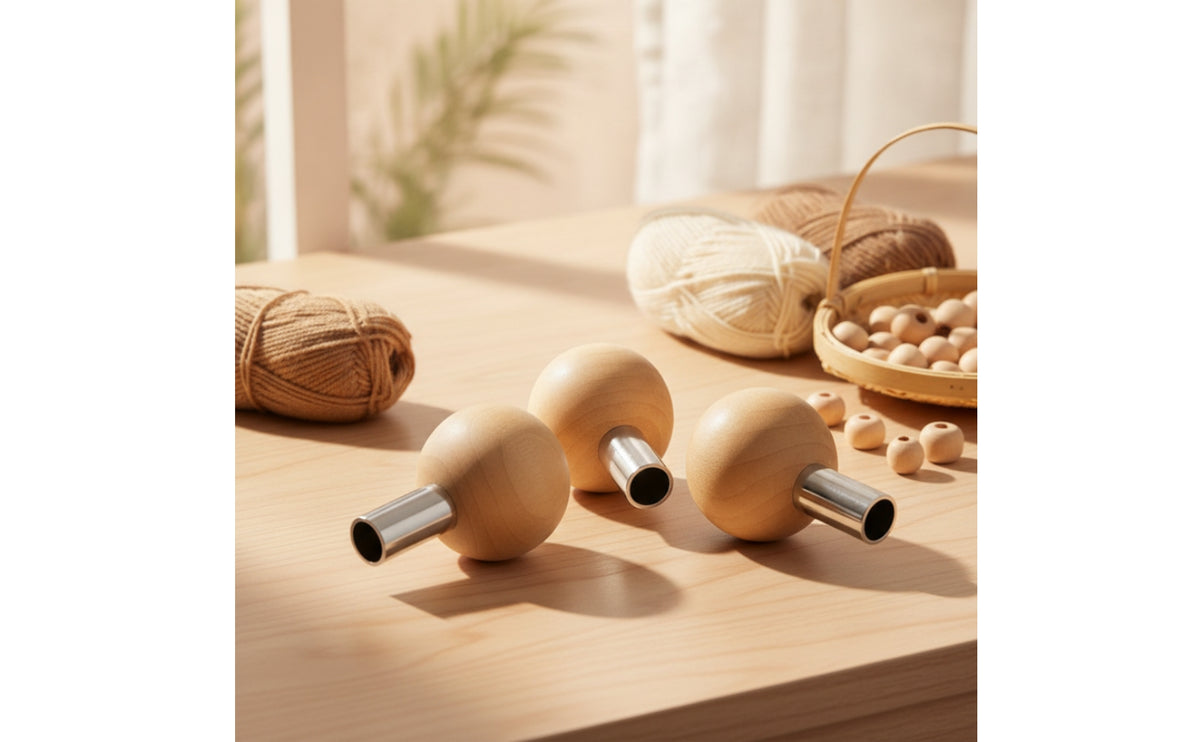 3 Pieces DIY Stuffing Tool with Wooden Handle Handheld Cotton Filling Tool with Wooden Handle Manual Versatile for Hobbyists