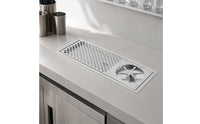Cup Washer with Drain piping 304 Stainless Steel Embedded Cup Washer Quick Drainage Glass Cleaner for Tea Shops