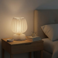 Foldable Paper Lamp Pleated Paper Lampshade Indoor Lighting for Bedroom, Living Room
