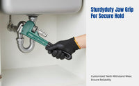 Pipe Wrench, Adjustable Heavy-Duty Pliers, Large Opening, Multi-Function Auto-Tightening Plumbing Tool for Home Installation