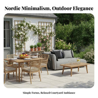 4 Pieces 4-Piece Woven outdoor seating set Weather-Resistant Outdoor Furnishing Modern Design Lounge Seating for homeowners, Families, Garden, Terrace, Backyard
