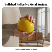 Yellow Mirror sphere Shiny Finish Hanging decoration bright Color for Shopping Mall