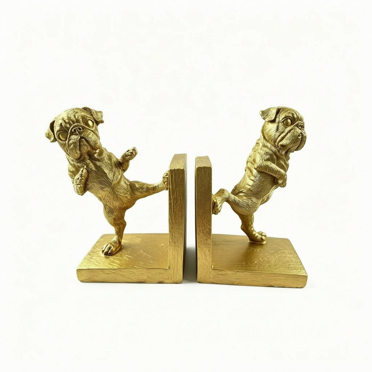 Decorative Dog Bookends Textured Canine Bookends Sculpted Book Supports Stylish for Readers, Desk